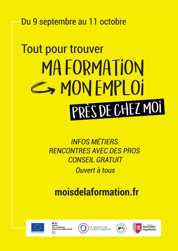 Ma formation, Mon emploi en Nouvelle-Aquitaine